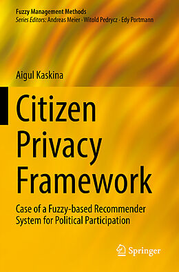 Couverture cartonnée Citizen Privacy Framework de Aigul Kaskina