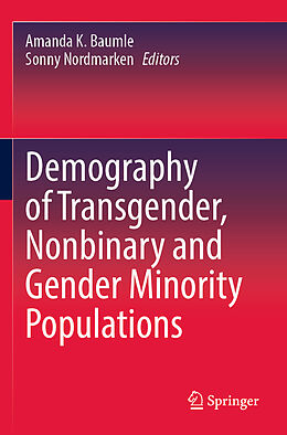 Couverture cartonnée Demography of Transgender, Nonbinary and Gender Minority Populations de 