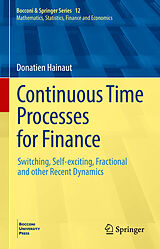 E-Book (pdf) Continuous Time Processes for Finance von Donatien Hainaut