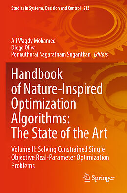 Couverture cartonnée Handbook of Nature-Inspired Optimization Algorithms: The State of the Art de 