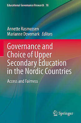 Couverture cartonnée Governance and Choice of Upper Secondary Education in the Nordic Countries de 