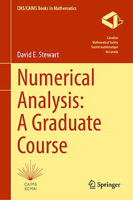 Livre Relié Numerical Analysis: A Graduate Course de David E. Stewart