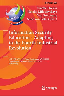 eBook (pdf) Information Security Education - Adapting to the Fourth Industrial Revolution de 