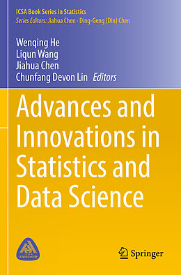 Couverture cartonnée Advances and Innovations in Statistics and Data Science de 