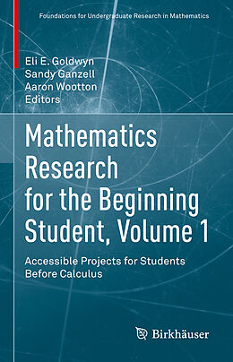 Livre Relié Mathematics Research for the Beginning Student, Volume 1 de 