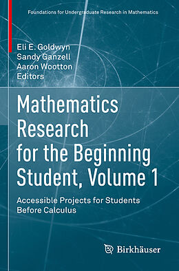 Couverture cartonnée Mathematics Research for the Beginning Student, Volume 1 de 