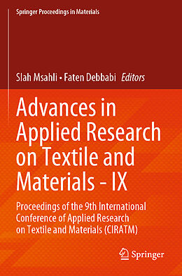 Couverture cartonnée Advances in Applied Research on Textile and Materials - IX de 