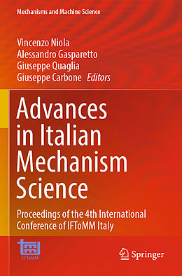 Couverture cartonnée Advances in Italian Mechanism Science de 