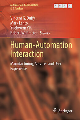 Livre Relié Human-Automation Interaction de 