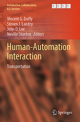 Couverture cartonnée Human-Automation Interaction de 