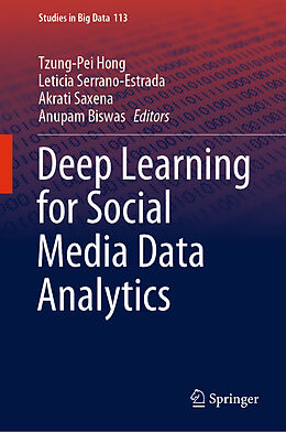 Livre Relié Deep Learning for Social Media Data Analytics de 