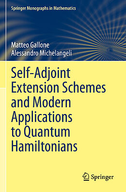 Couverture cartonnée Self-Adjoint Extension Schemes and Modern Applications to Quantum Hamiltonians de Matteo Gallone, Alessandro Michelangeli