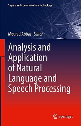 eBook (pdf) Analysis and Application of Natural Language and Speech Processing de 