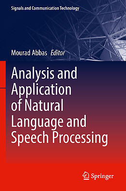 Couverture cartonnée Analysis and Application of Natural Language and Speech Processing de 