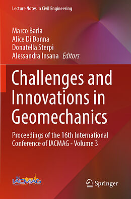 Couverture cartonnée Challenges and Innovations in Geomechanics de 