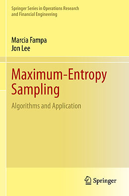 Kartonierter Einband Maximum-Entropy Sampling von Jon Lee, Marcia Fampa