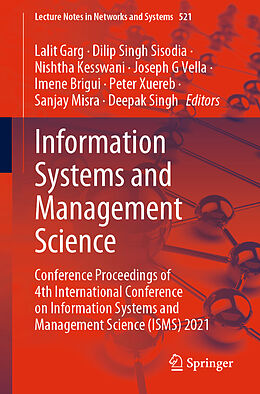 Couverture cartonnée Information Systems and Management Science de 