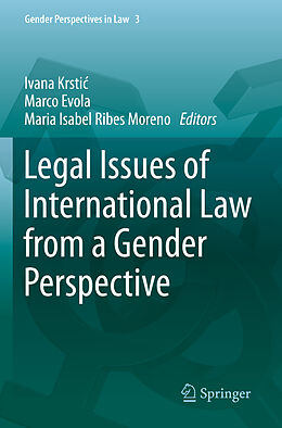 Couverture cartonnée Legal Issues of International Law from a Gender Perspective de 