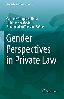 Livre Relié Gender Perspectives in Private Law de 