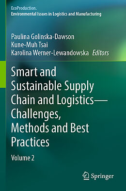 Couverture cartonnée Smart and Sustainable Supply Chain and Logistics   Challenges, Methods and Best Practices de 