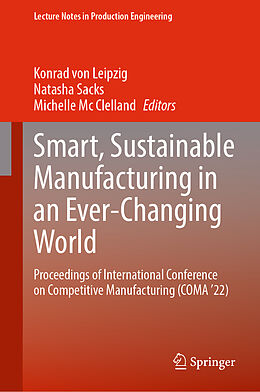 Livre Relié Smart, Sustainable Manufacturing in an Ever-Changing World de 