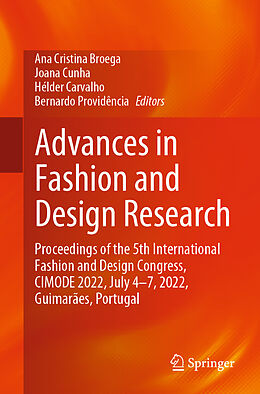 Couverture cartonnée Advances in Fashion and Design Research de 