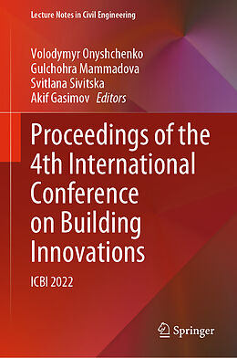 Livre Relié Proceedings of the 4th International Conference on Building Innovations de 