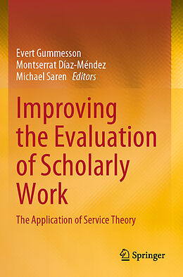 Couverture cartonnée Improving the Evaluation of Scholarly Work de 