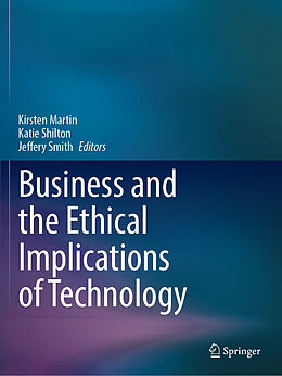 Couverture cartonnée Business and the Ethical Implications of Technology de 