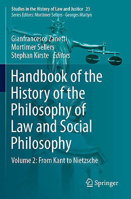 Couverture cartonnée Handbook of the History of the Philosophy of Law and Social Philosophy de 