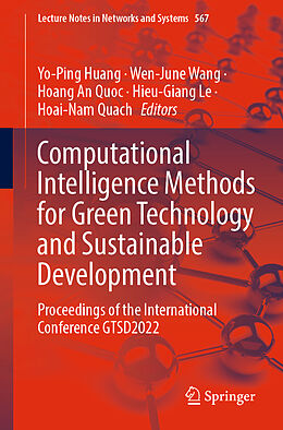 Couverture cartonnée Computational Intelligence Methods for Green Technology and Sustainable Development de 