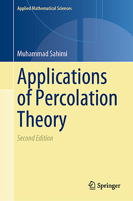 Livre Relié Applications of Percolation Theory de Muhammad Sahimi