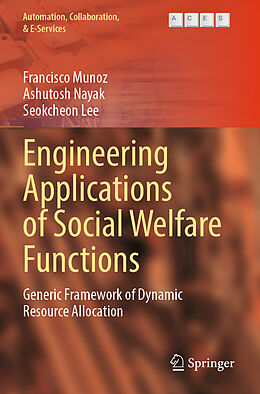 Couverture cartonnée Engineering Applications of Social Welfare Functions de Francisco Munoz, Seokcheon Lee, Ashutosh Nayak