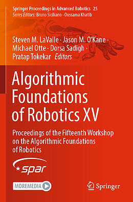 Couverture cartonnée Algorithmic Foundations of Robotics XV de 