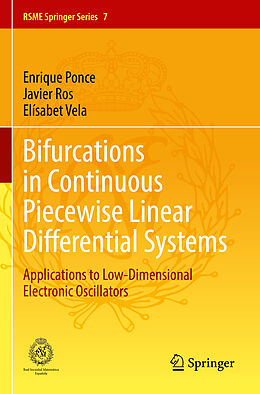 Kartonierter Einband Bifurcations in Continuous Piecewise Linear Differential Systems von Enrique Ponce, Elísabet Vela, Javier Ros