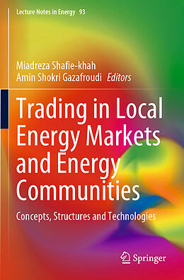 Couverture cartonnée Trading in Local Energy Markets and Energy Communities de 