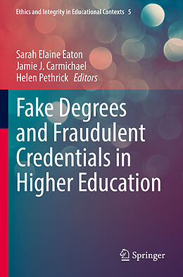 Couverture cartonnée Fake Degrees and Fraudulent Credentials in Higher Education de 