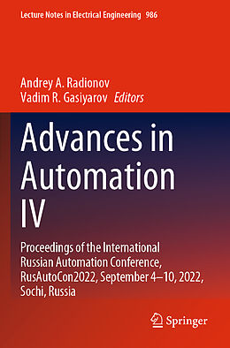 Couverture cartonnée Advances in Automation IV de 