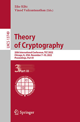 Couverture cartonnée Theory of Cryptography de 