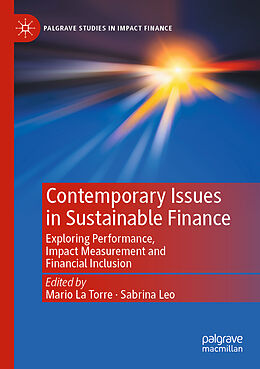 Couverture cartonnée Contemporary Issues in Sustainable Finance de 