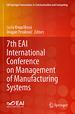 Couverture cartonnée 7th EAI International Conference on Management of Manufacturing Systems de 