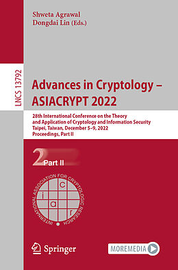 Couverture cartonnée Advances in Cryptology   ASIACRYPT 2022 de 