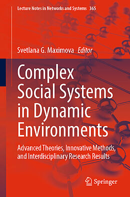 Couverture cartonnée Complex Social Systems in Dynamic Environments de 