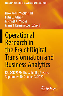 Couverture cartonnée Operational Research in the Era of Digital Transformation and Business Analytics de 