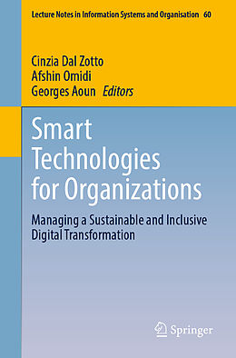 Couverture cartonnée Smart Technologies for Organizations de 