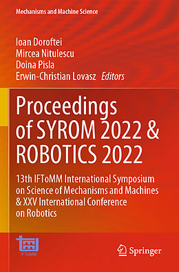 Couverture cartonnée Proceedings of SYROM 2022 & ROBOTICS 2022 de 