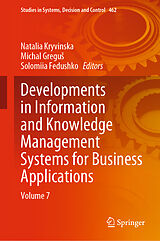 eBook (pdf) Developments in Information and Knowledge Management Systems for Business Applications de 