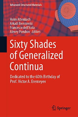 Livre Relié Sixty Shades of Generalized Continua de 