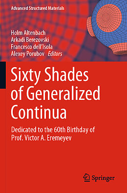 Couverture cartonnée Sixty Shades of Generalized Continua de 