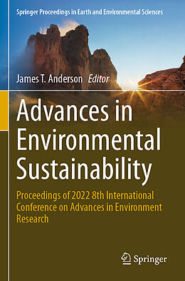 Couverture cartonnée Advances in Environmental Sustainability de 